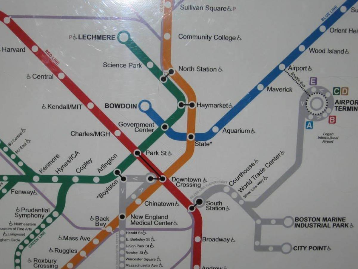 Boston sud de l'estació mapa