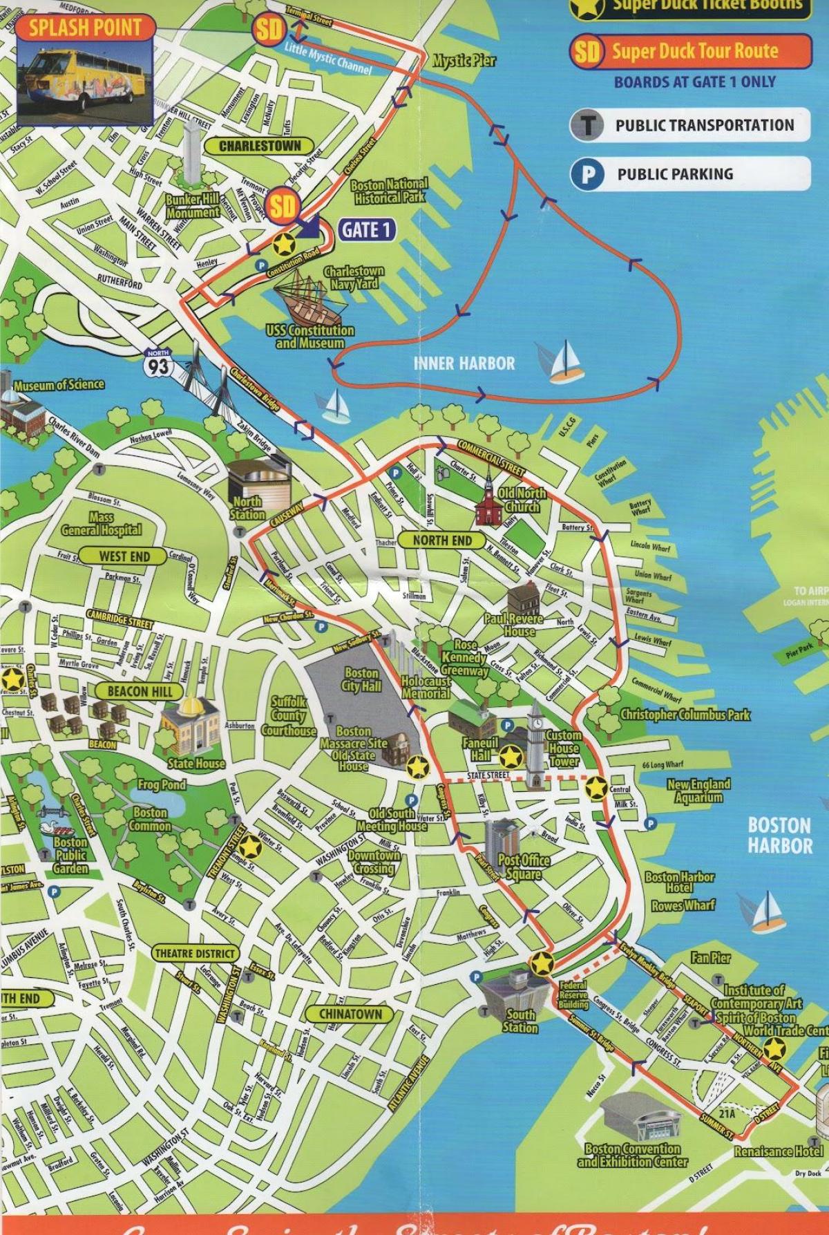 mapa de Boston turisme
