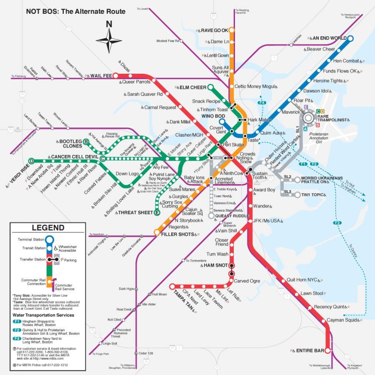 MBTA t mapa de