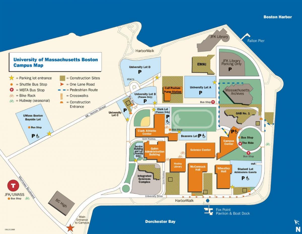 umass Boston campus mapa