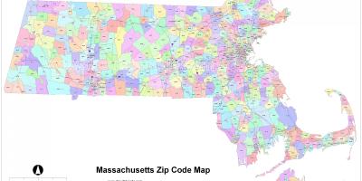 Codi postal mapa de Boston