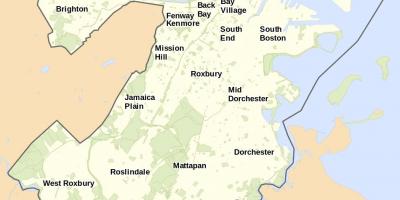 Mapa de Boston i els seus voltants
