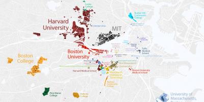 Mapa de la universitat de Boston