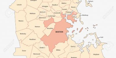 Mapa de Boston zona