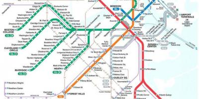 MBTA Boston mapa