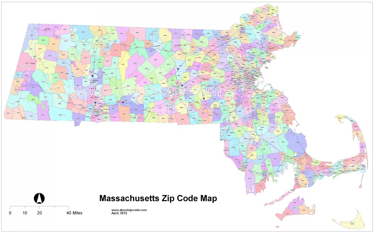 codi postal mapa de Boston