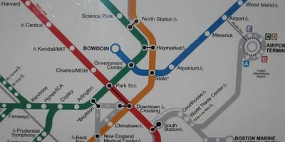 Boston sud de l'estació mapa
