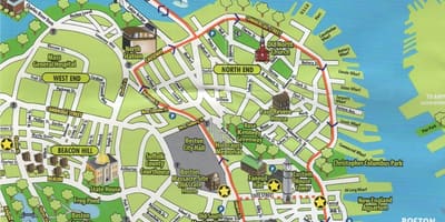 Mapa de Boston turisme