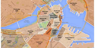 La ciutat de Boston zonificació mapa