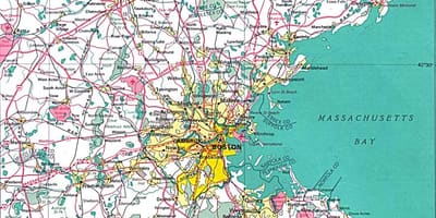 Mapa de major àrea de Boston
