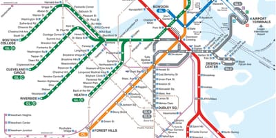 Àrea metropolitana de Boston plànol de la zona